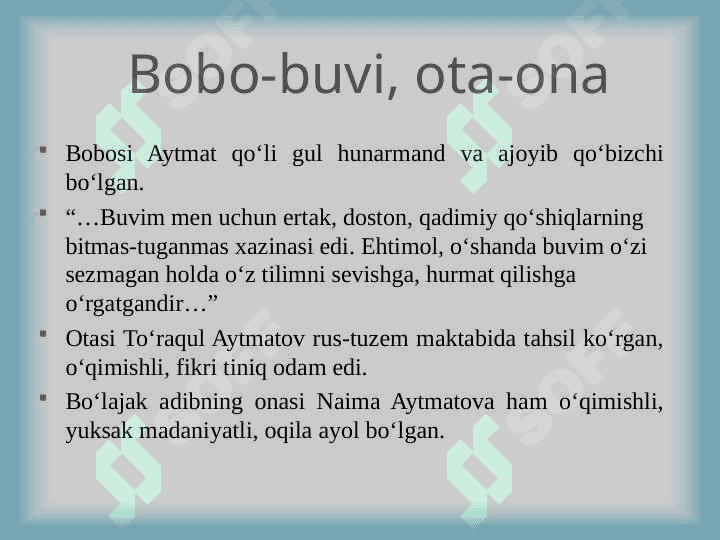 Chingiz Aytmatov. Oq kema asari 4