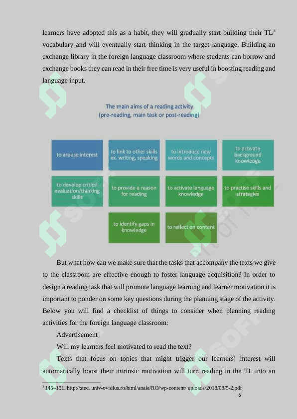 Designing reading activities. 6