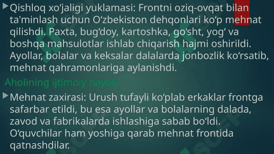 O ‘zbekistonlik    jangchilarning   frontlardagi   faoliyati 3