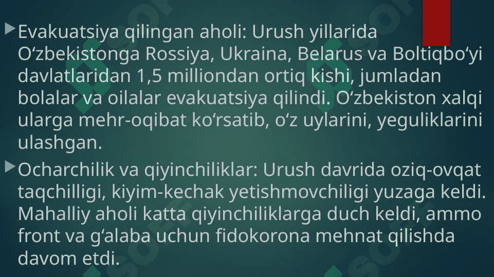 O ‘zbekistonlik    jangchilarning   frontlardagi   faoliyati 4