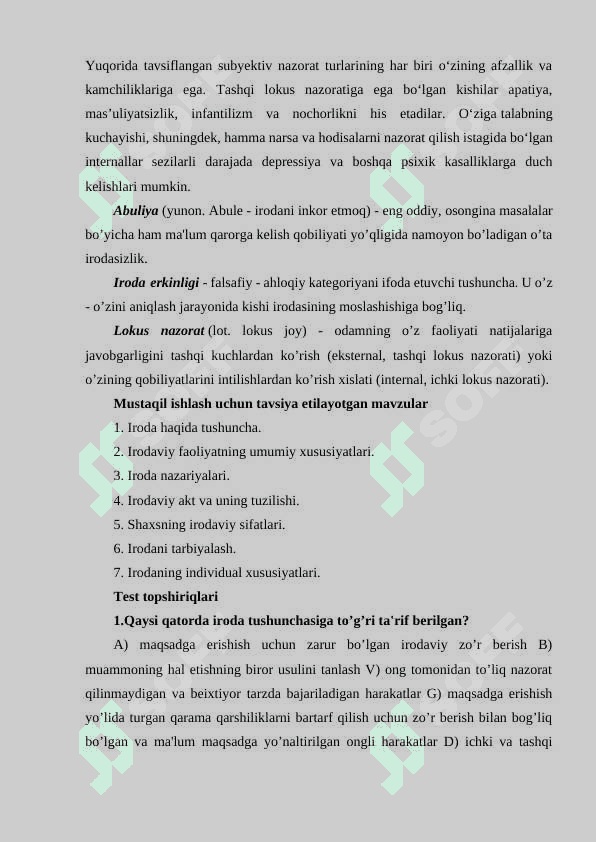 INTERNAL VA EKSTERNAL LOKUS NAZORATI 2