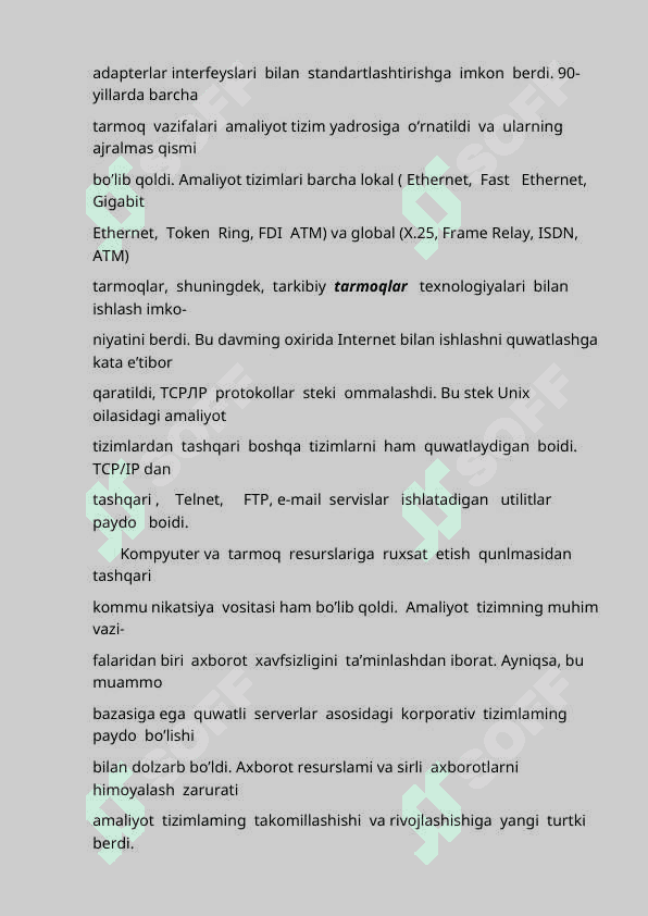 “Kampyuter tarmog’ining dasturiy ta’minoti” 7