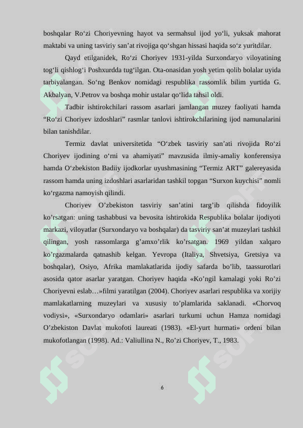 Ro’zi Choriyev ijodi 6
