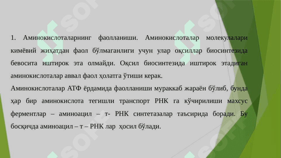 Трансляция  ҳақида умумий тушунча 4