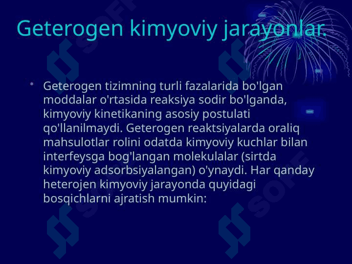 Geterogen kimyoviy reaksiyalarning kinetikasi 2