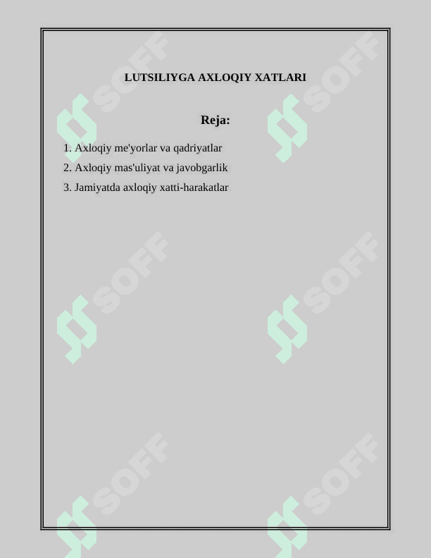 LUTSILIYGA AXLOQIY XATLARI 2