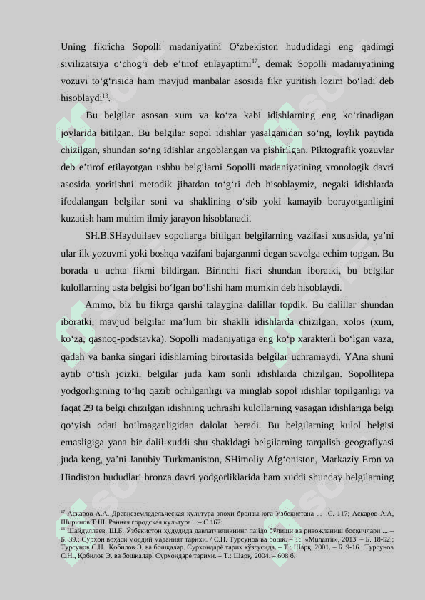 OKS SIVILIZATSIYASINING PIKTOGRAFIK BELGILI YOZUVLARI. 4