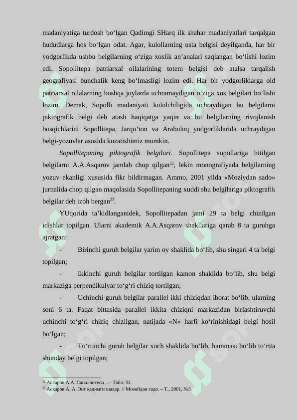 OKS SIVILIZATSIYASINING PIKTOGRAFIK BELGILI YOZUVLARI. 6