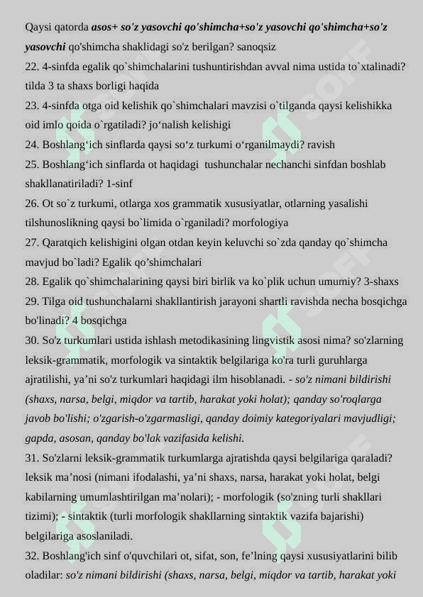 MOTHER TONGUE AND TEACHING METHODOLOGY ONA TILI VA UNI O‘QITISH METODIKASI FANIDAN TESTLAR 3