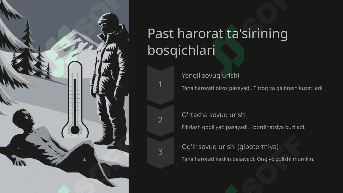 Past haroratning umumiy ta'sirida o‘lim 4