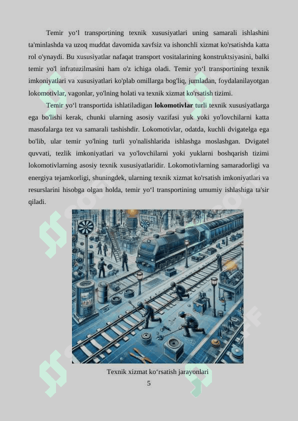 temir yoʻl transportidan texnik foydalanish ishlarini tashkil etish 4