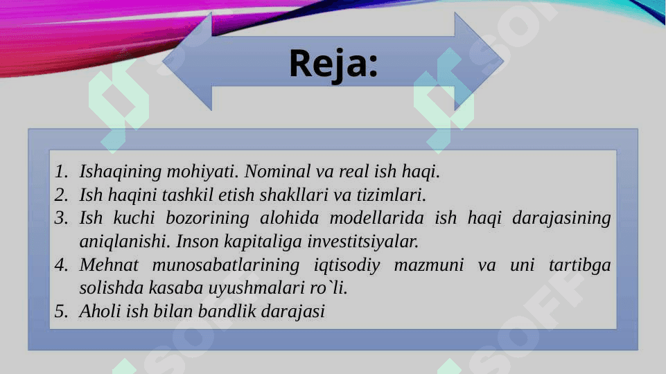 Ish haqi va mehnat munosabatlari 2
