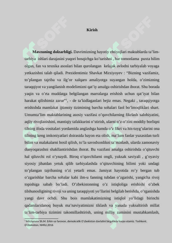 Hozirgi oʻzbek tilida kirish soʻz va kiritmali qurilmalarning leksik va grammatik xususiyatlari 3