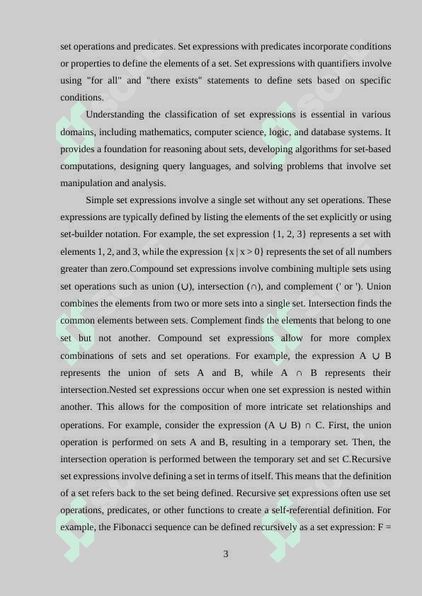 CLASSIFICATION OF SET EXPRESSIONS 3