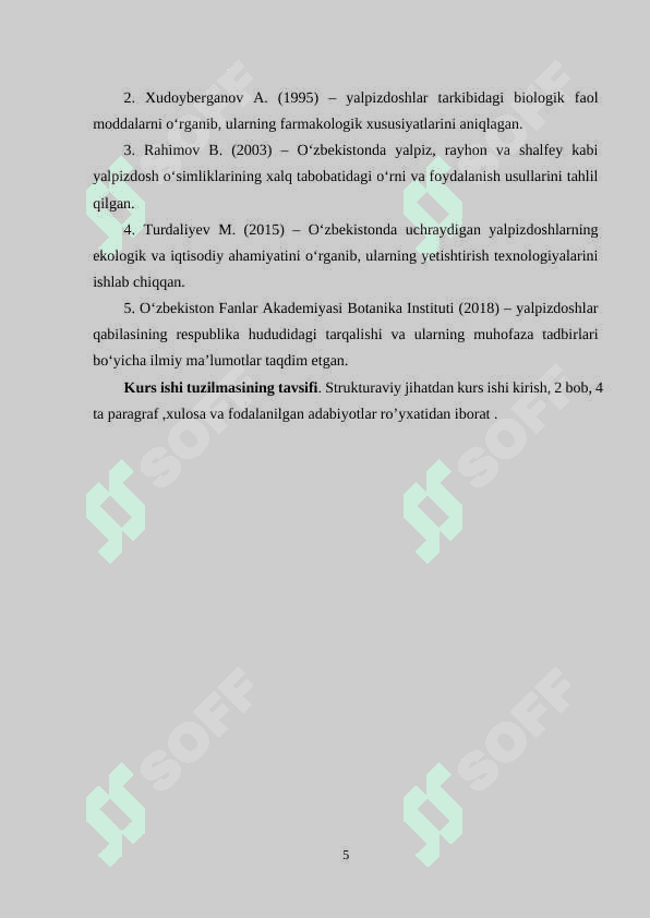 Yalpiznamolar qabilasi 5