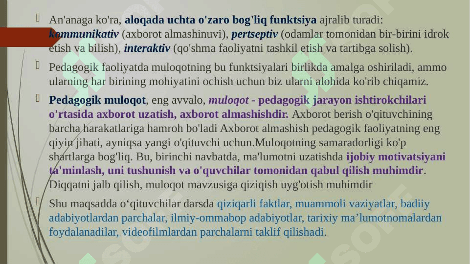 Muloqot pedagogik faoliyat asosi  sifatida 7