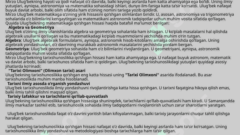 Mirzo Ulug'bek 4