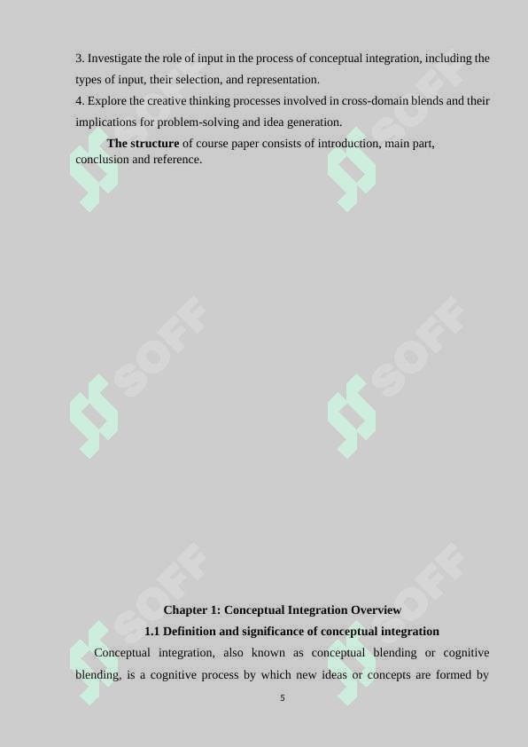 BLEND, INPUT, CROSS-DOMAIN CONCEPTS OF CONCEPTUAL INTEGRATION 5