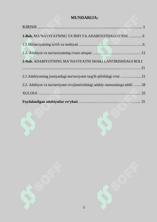 MA’NAVIYATSHUNOSLIK 2