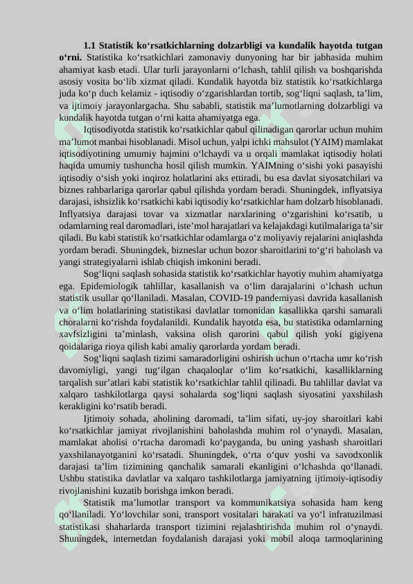 Statistik ko‘rsatkichlar 3