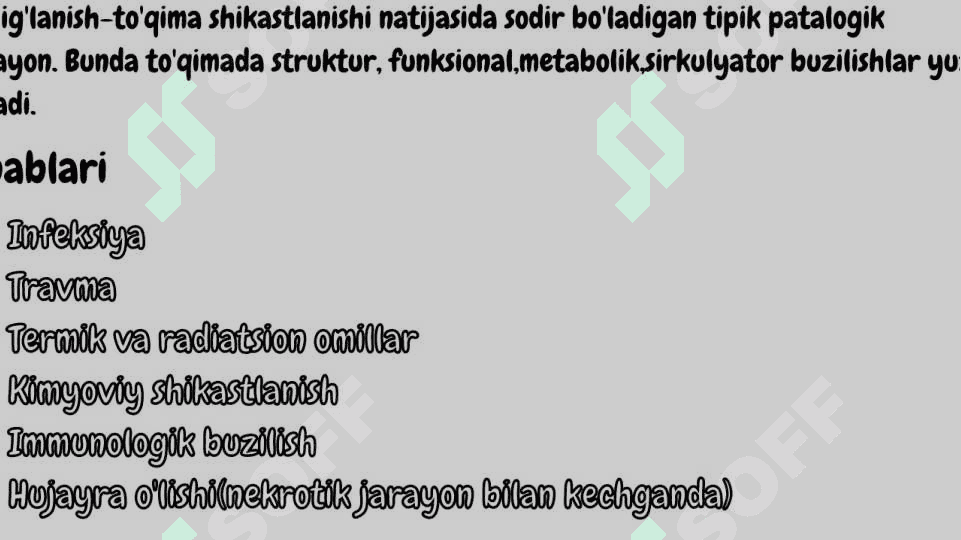 Yallig'lanish haqida umumiy ma'lumot 2