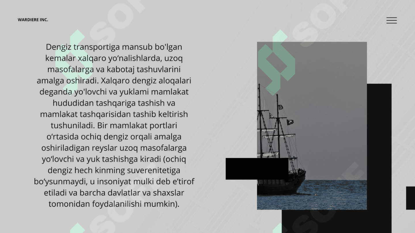 TURIZMGA SUV TRANSPORTIDA XIZMAT KO'RSATISH 3