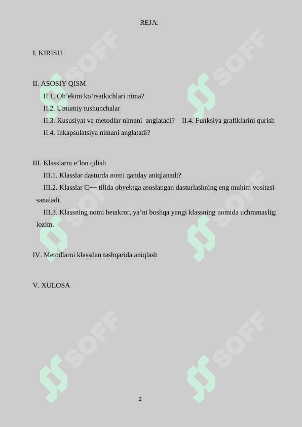Ob’ektga ko‘rsatkichlar. N butun son va N haqiqiy sonli massiv kiriting.  kurs ishi 2