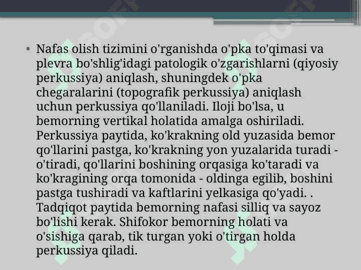 O’pka perkussiyasi 2