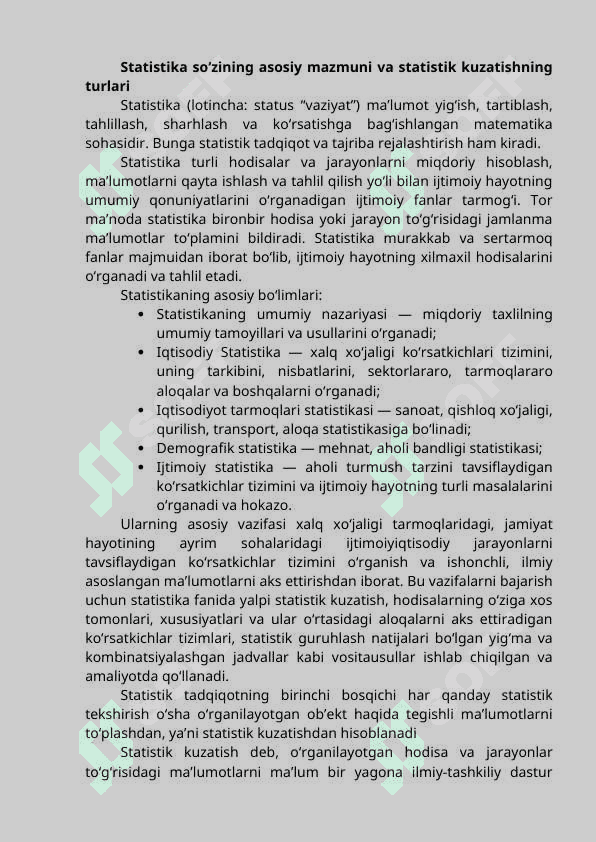 Statistik kuzatish uslubiyati 3