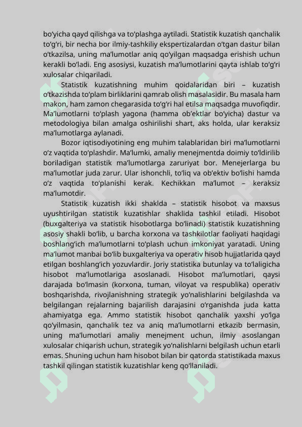 Statistik kuzatish uslubiyati 4