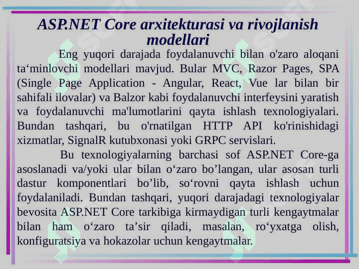 ASP.NET Core MVC ga kirish 7