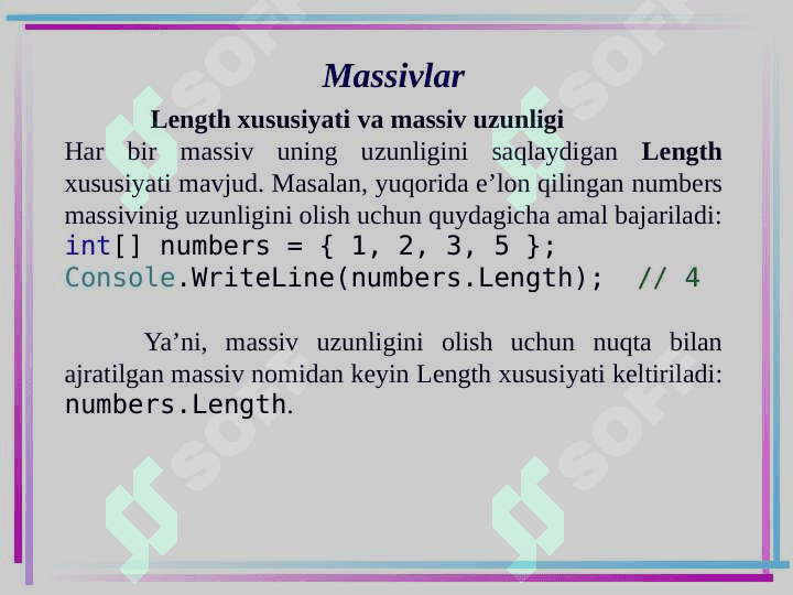 Massivlar 6
