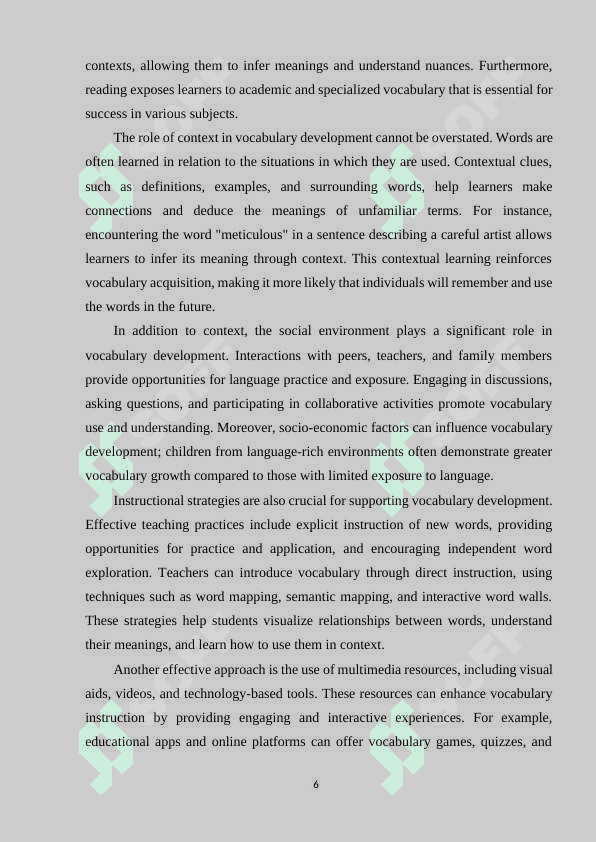 Methods to improve vocabulary in learning foreign language. 6