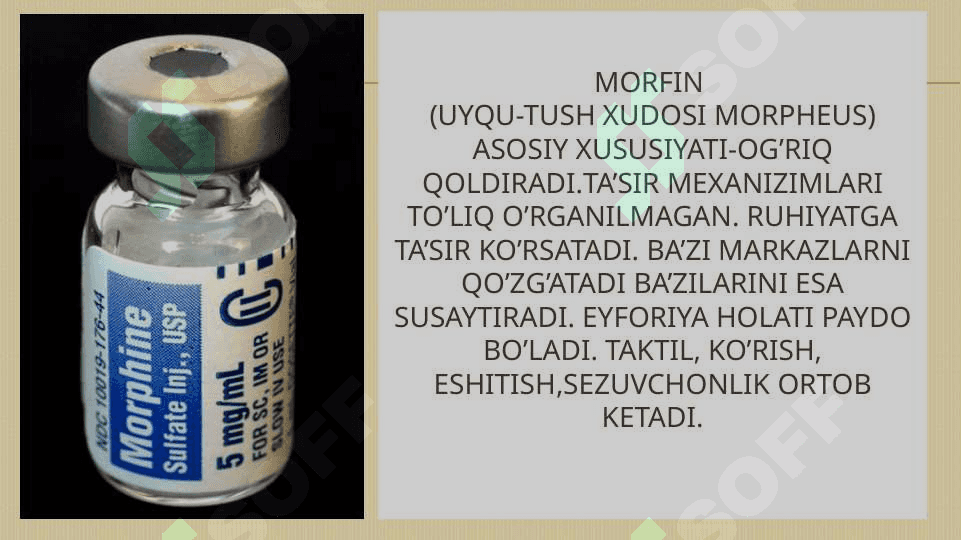 Narkotik analgitiklar 3