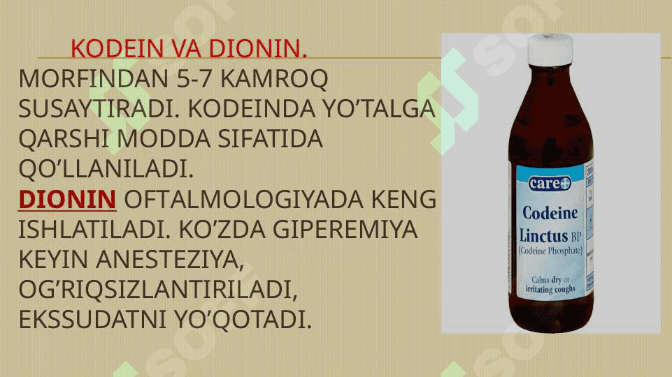 Narkotik analgitiklar 4