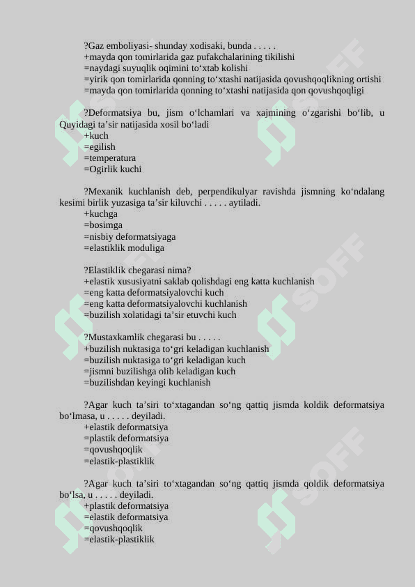 Biofizika yakuniy test javoblari bilan 7