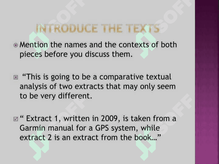 Comparative analysis of texts 3