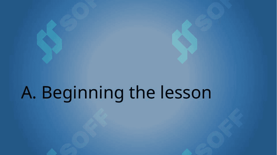 Creating activities for beginning the lesson 3