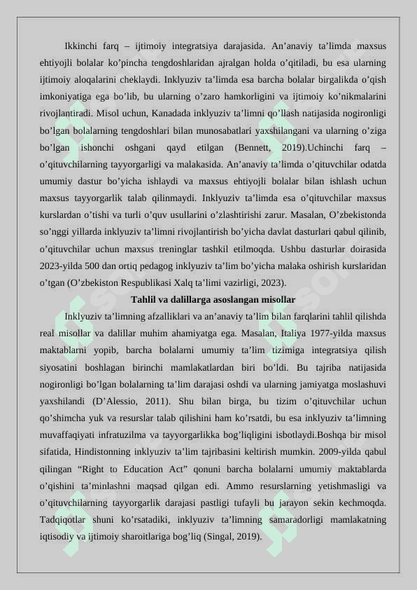 Inklyuziv ta’lim kursining predmeti, maqsadi va vazifalari, obyekti, tamoyillari 25 7