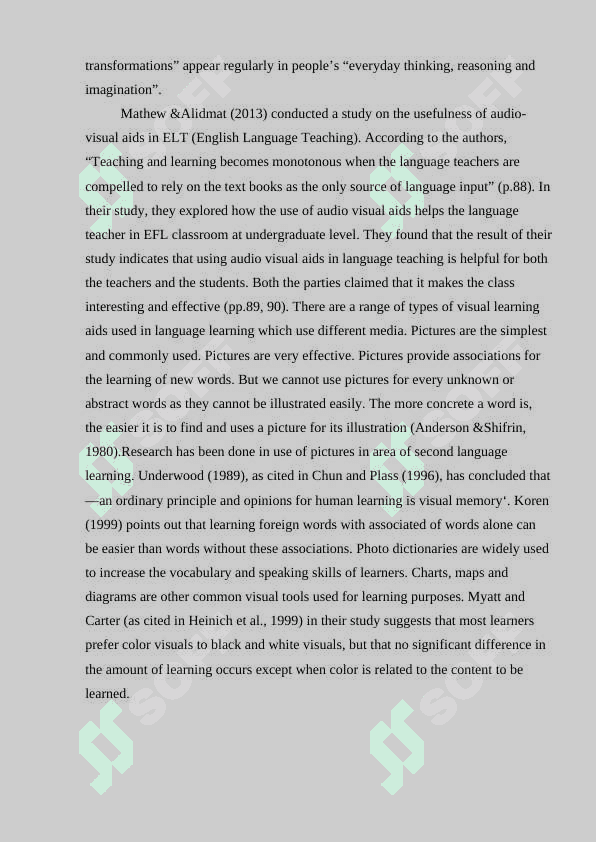 Design of visual aids for the English  Classrooms 8