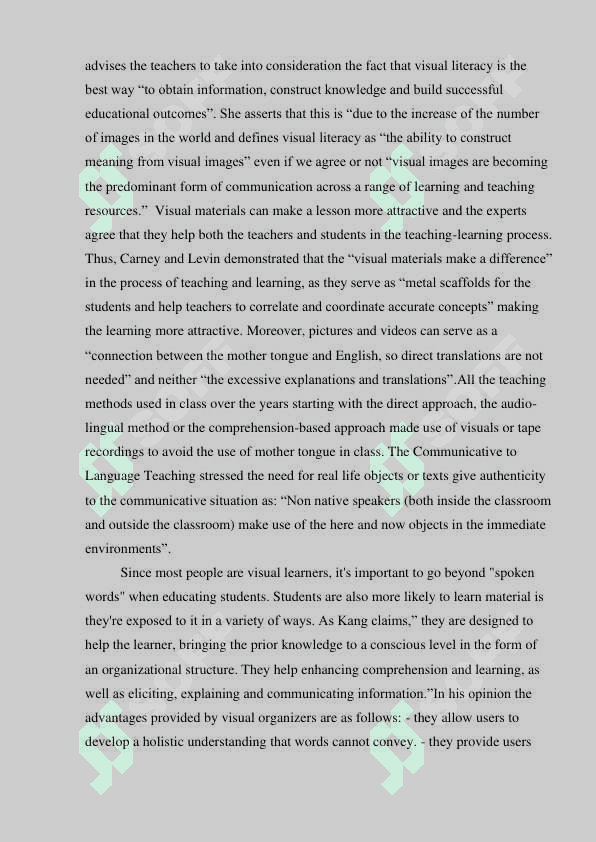 Design of visual aids for the English   Classrooms 7