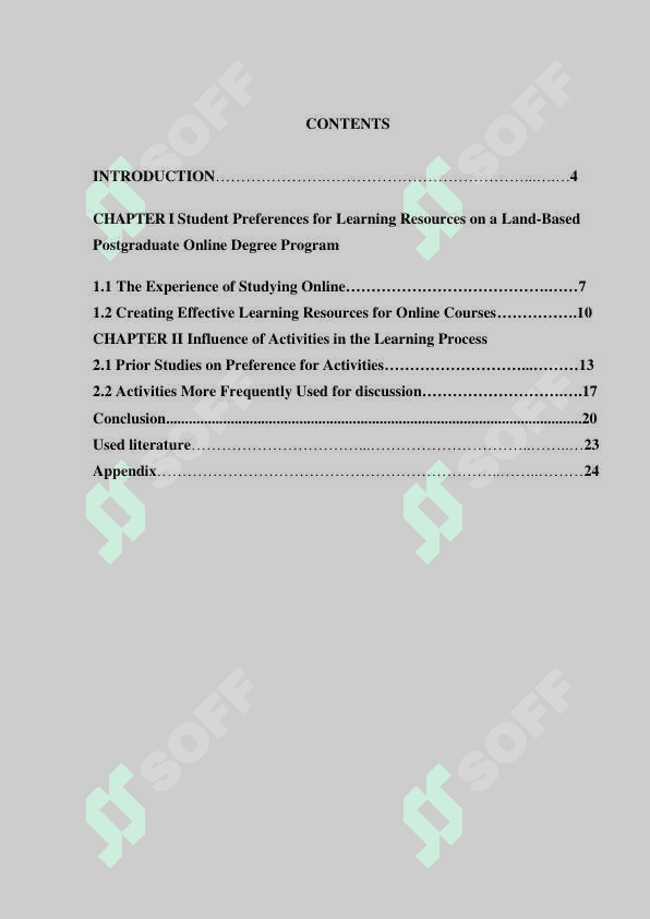 Student's preferences in choice of  topics for discussion 2