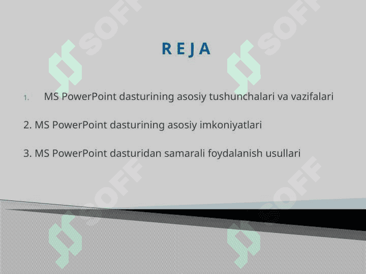 MS PowerPoint dasturi va              uning imkoniyatlari 2