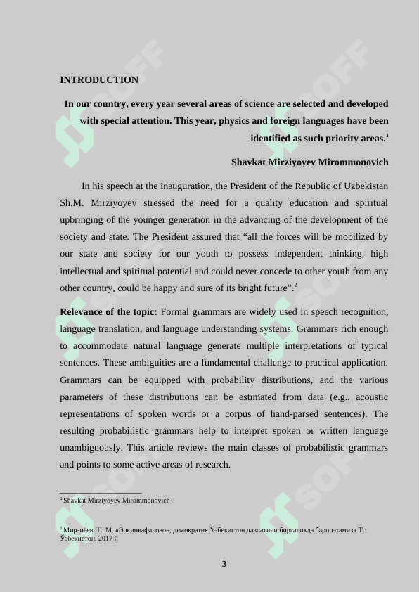 FORMAL GRAMMAR, ITS TASKS AND METHODS OF RESEARCH.. 3