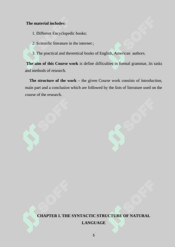 FORMAL GRAMMAR, ITS TASKS AND METHODS OF RESEARCH.. 5