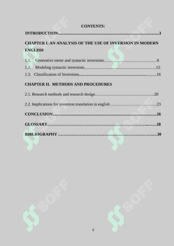 INVERSIONS IN MODERN ENGLISH. 2