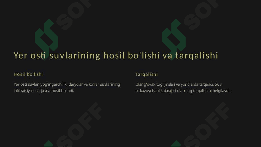 Yer osti suvlarining geologik va relyef hosil qiluvchi faoliyati 2