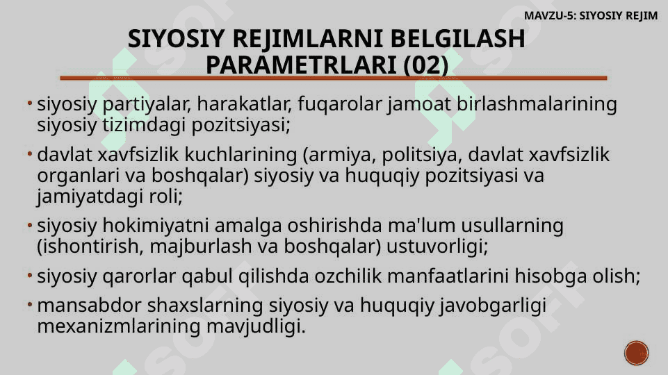 SIYOSIY REJIM 6