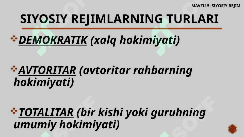 SIYOSIY REJIM 7