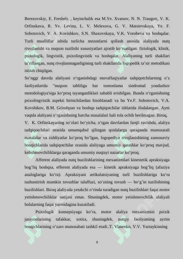 Alaliya va uning barcha turlarida  nutqni shakllantirish metodlari 8